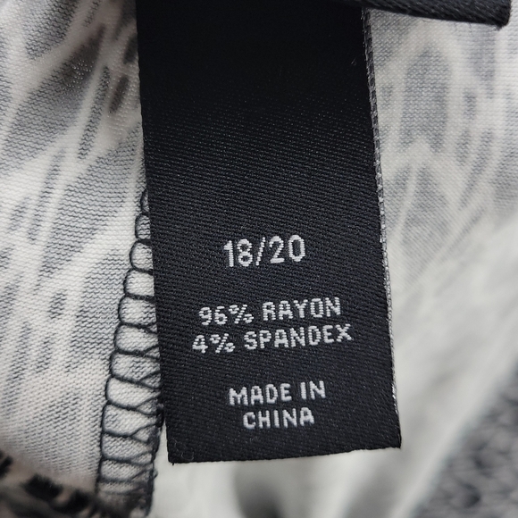 Lane Bryant Womens Black White Print Pull OnFlared Boho Casual Mini Skirt 18/20 - Picture 6 of 9